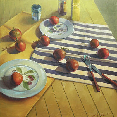  Painting - Summer Tomatoes by Cathy Locke