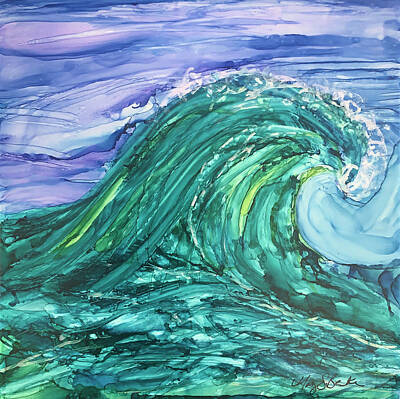  Painting - The Wave by Mary Benke