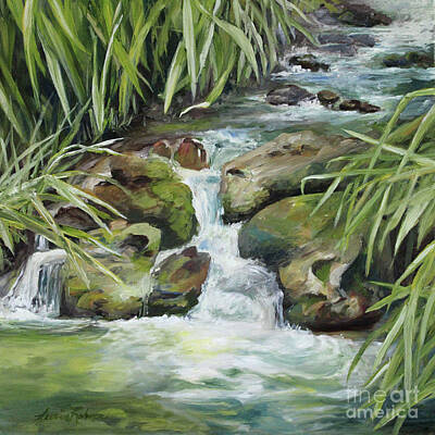  Painting - Woodland Water Oasis by Laurie Rohner