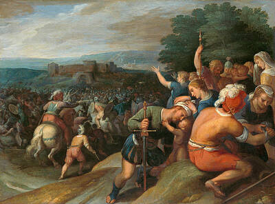 Otto Van Veen Painting - The Batavians Surround The Romans At Vetera by Otto van Veen