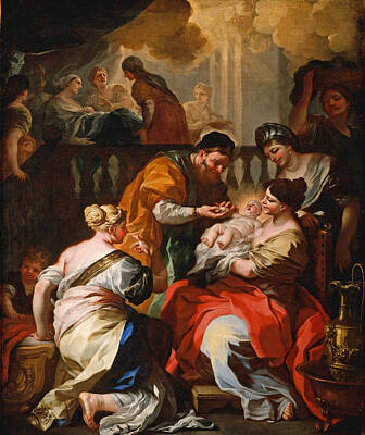 Birth Virgin Painting - The Birth Of The Virgin by Francesco Solimena