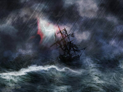 The Rage Of Poseidon II Digital Art by Stefano Popovski