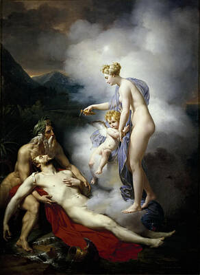 Aeneas Painting - Venus Healing Aeneas by Merry-Joseph Blondel