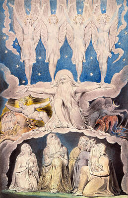 William Blake Painting - When The Morning Stars Sang Together by William Blake