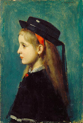  Painting - Alsatian Girl by Jean-Jacques Henner