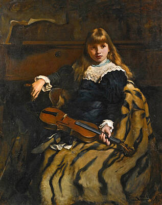  Painting - The First Violin by Frank Holl