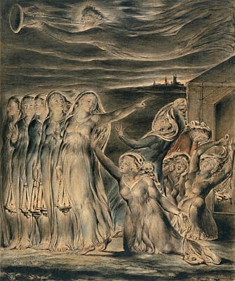 William Blake Drawing - The Parable Of The Wise And Foolish Virgins by William Blake