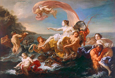 Corrado Giaquinto Painting - The Triumph Of Galatea by Corrado Giaquinto