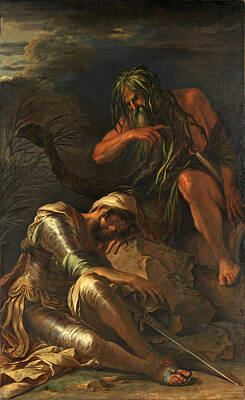 Aeneas Painting - The Dream Of Aeneas by Salvator Rosa