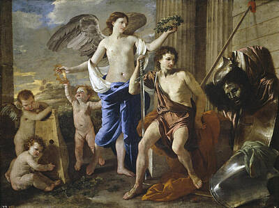  Painting - The Triumph Of David by Nicolas Poussin