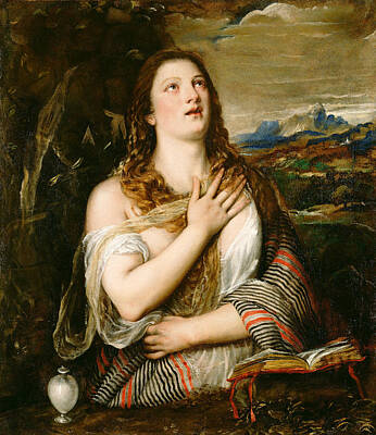 Painting - The Penitent Magdalene by Titian