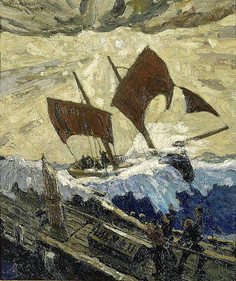 Bohm Painting - An Incident On The English Channel by Max Bohm