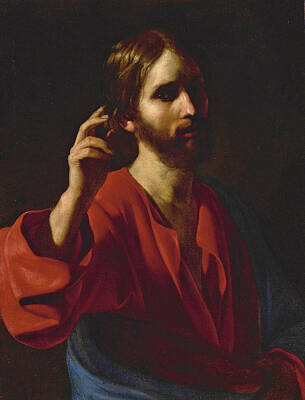  Painting - Christ Blessing by Bartolomeo Manfredi