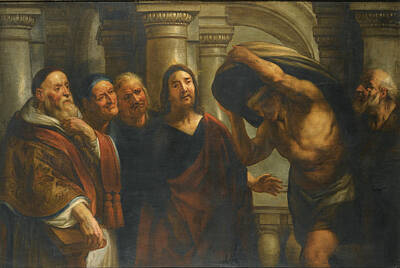 Bethesda Painting - Christ Healing The Paralytic At The Pool Of Bethesda by Jacob Jordaens and Workshop