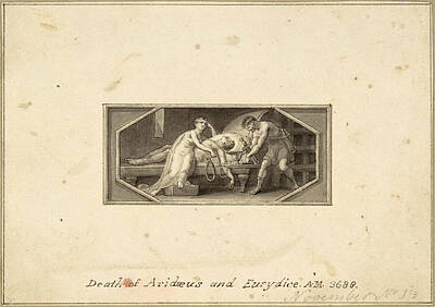  Drawing - Death Of Aridaeus And Eurydice by Edward Francis Burney