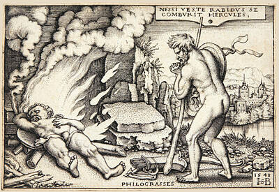  Drawing - Funeral Of Hercules by Sebald Beham