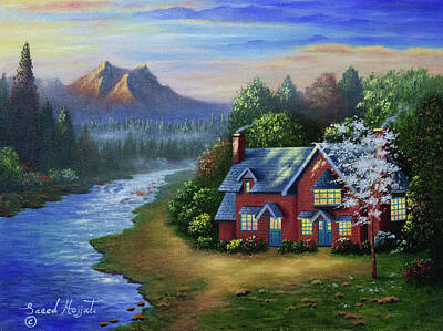  Painting - Home On The River by Saeed Hojjati