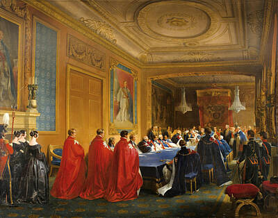  Painting - Louis-philippe Being Decorated With The Order Of The Garter by Nicolas Louis Francois Gosse