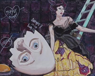 Broken Egg Painting - Muffet And Dumpty by Darlene Graeser