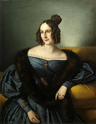 Giuseppe Tominz Painting - Portrait Of A Woman by Giuseppe Tominz
