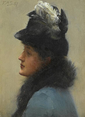  Painting - Portrait Of An Elegant Lady by Frank Markham Skipworth