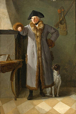  Painting - Portrait Of Gottlieb Christian Heigelen As A Hunter by Philipp Friedrich von Hetsch