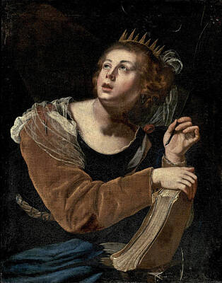 Artemisia Gentileschi Painting - Saint Catherine Of Alexandria by Artemisia Gentileschi