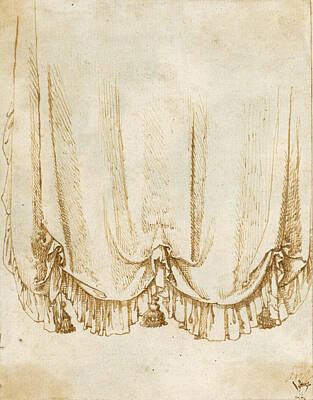  Drawing - Study For A Curtain by Filippo d'Angeli