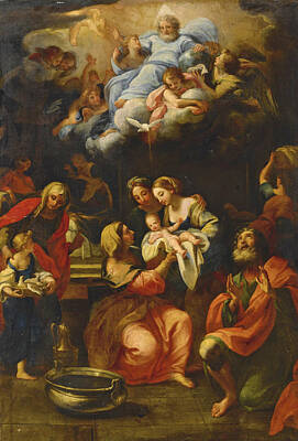 Birth Virgin Painting - The Birth Of The Virgin by Giuseppe Bartolomeo Chiari
