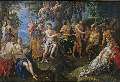  Painting - The Contest Between Apollo And Pan by Hendrick de Clerck