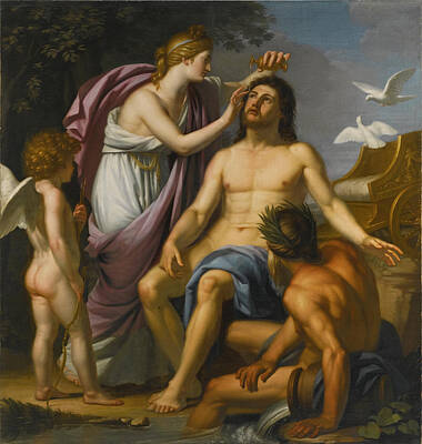 Aeneas Painting - The Deification Of Aeneas by French School