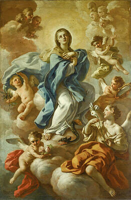 Immaculate Conception Painting - The Immaculate Conception by Francesco de Mura
