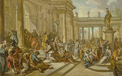  Painting - The School Of Athens by Charles-Amedee-Philippe van Loo