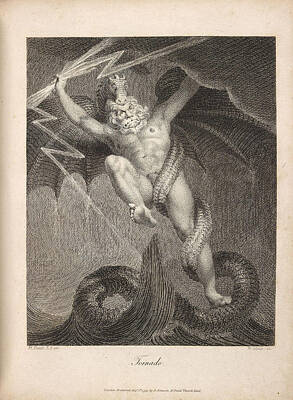 William Blake Drawing - Tornado by William Blake