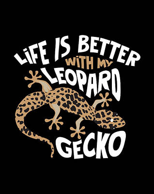 Leopard Gecko Art Print  A3A4A5A6  Digital Art  Illustration  Hand Drawn