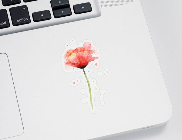 Red Floral Stickers