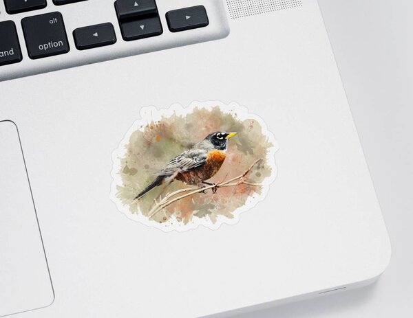 Robins In Trees Stickers