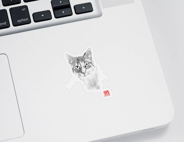 Grey Cat Stickers
