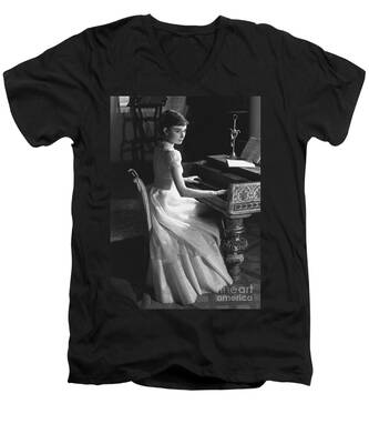 Audrey Hepburn V-Neck T-Shirts