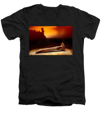 Railroad Tie V-Neck T-Shirts