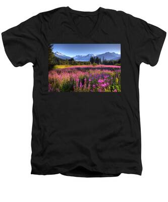 Mendenhall Glacier V-Neck T-Shirts