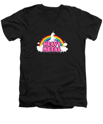 Black Horse V-Neck T-Shirts