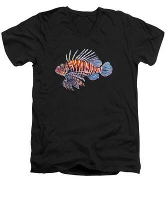 Lion Fish V-Neck T-Shirts