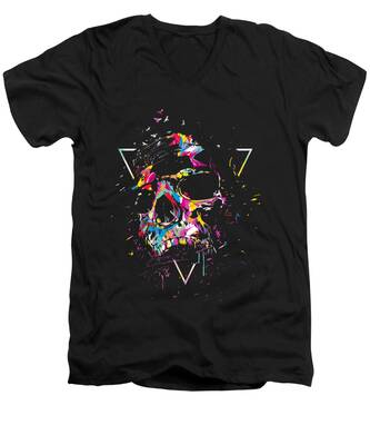 Multicolor V-Neck T-Shirts