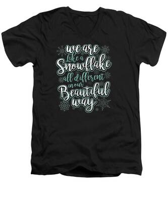 Snow Crystal V-Neck T-Shirts
