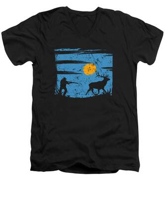 Deer Hunting V-Neck T-Shirts