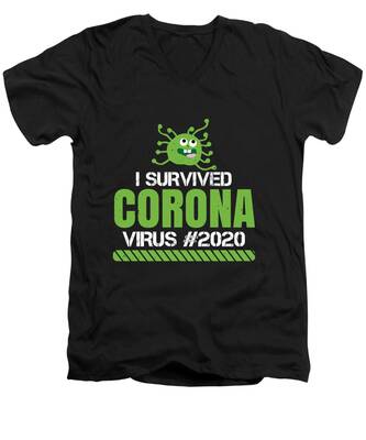 Corona Virus V-Neck T-Shirts