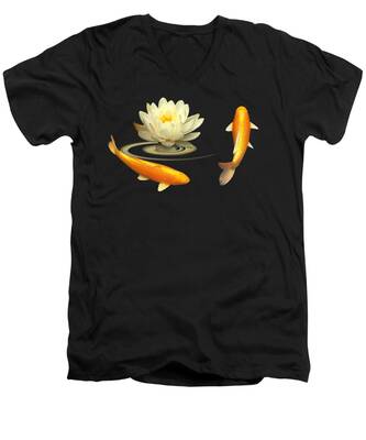 Waterlillies V-Neck T-Shirts