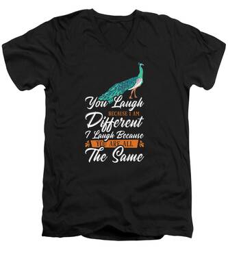 Colorful Bird V-Neck T-Shirts