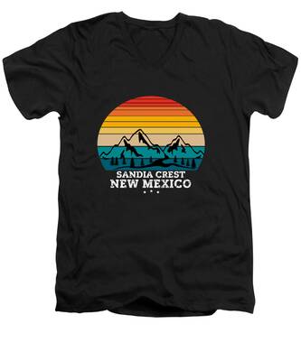 Sandia Mountains V-Neck T-Shirts
